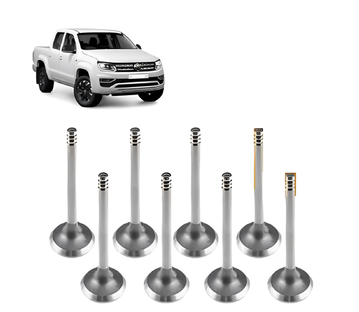 VALVULA ADMISSAO AMAROK 2.0 BI-TURBO 26MM 2011 A 2020 8PÇS