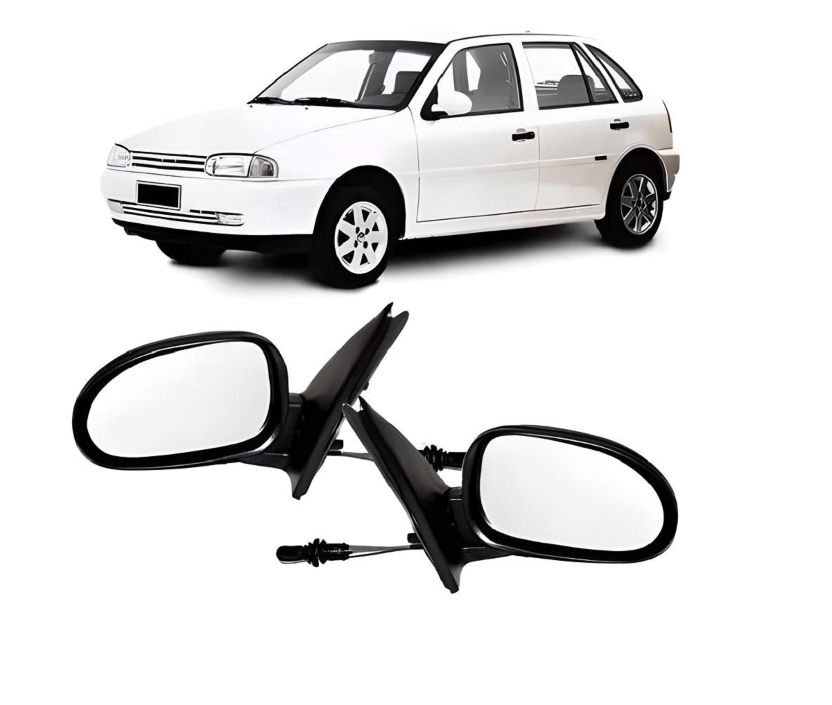 RETROVISOR GOL 95 A 99 4PTS COM CONTROLE LD CONVEXO