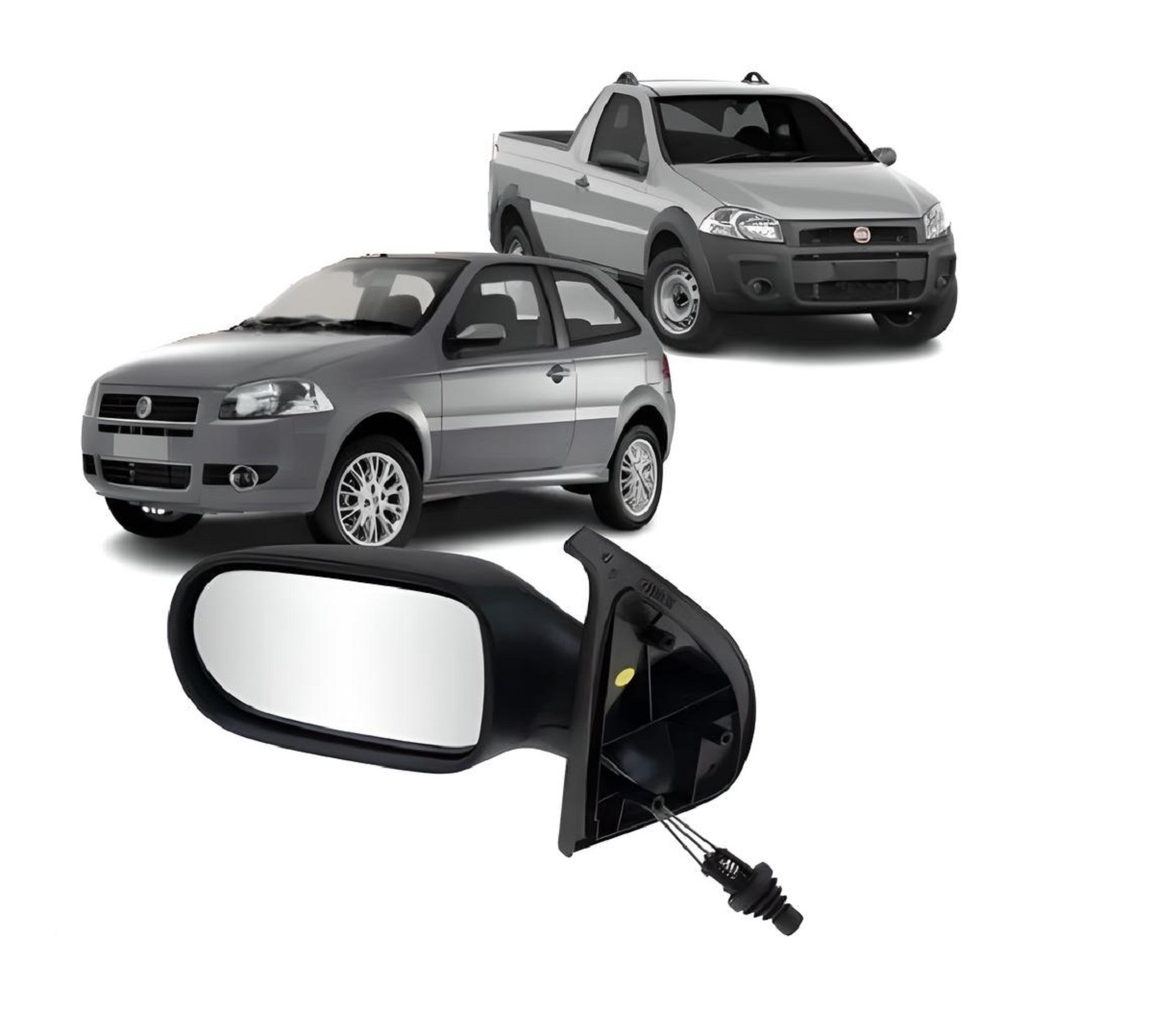 RETROVISOR PALIO/WEEKEND/SIENA 08/10 2PTS C/CONTROLE LE