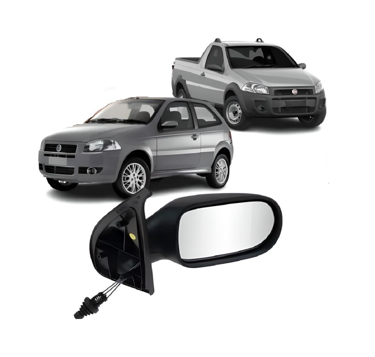 RETROVISOR PALIO/WEEKEND/SIENA 08/10 2PTS C/CONTROLE LD