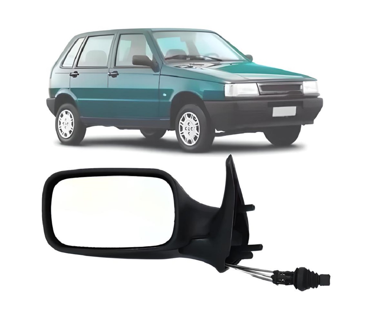 RETROVISOR UNO FIRE 2001/2006 4 PTS COM CONTROLE LE
