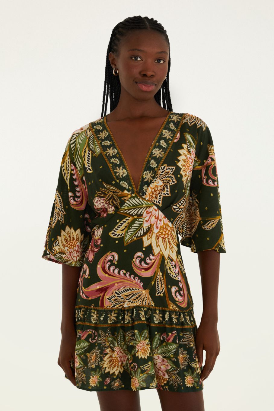 VESTIDO CURTO FLORAL DELHI