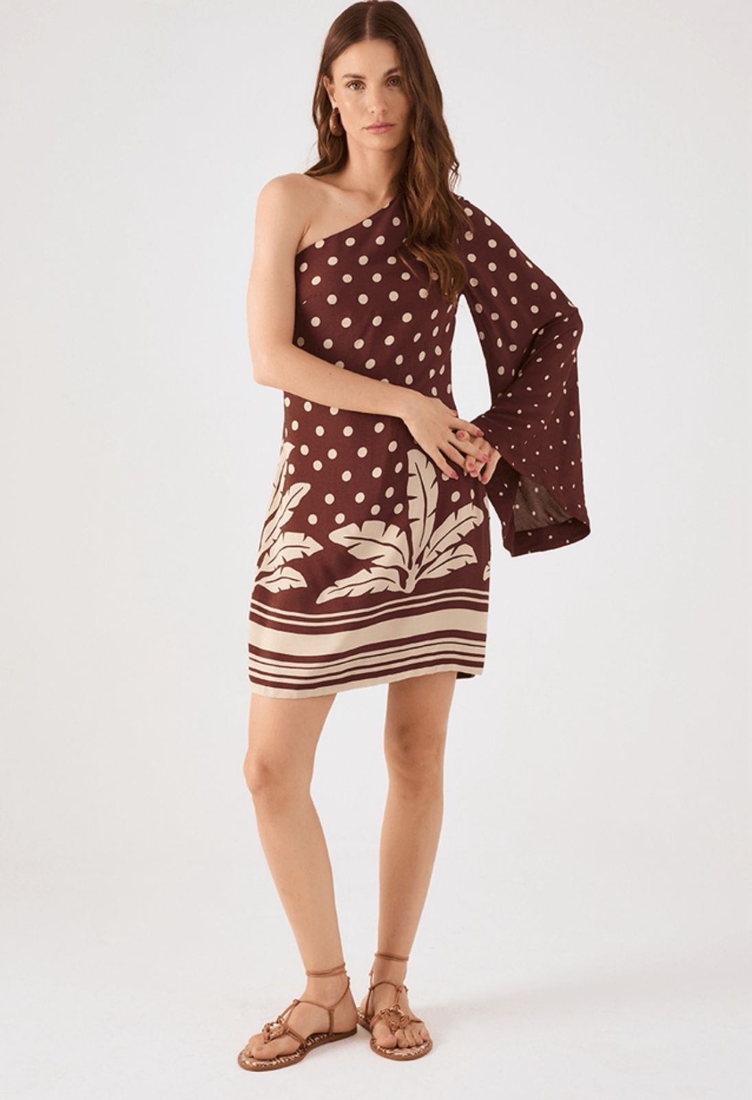 VESTIDO OMBRO SO CREPE PALMA