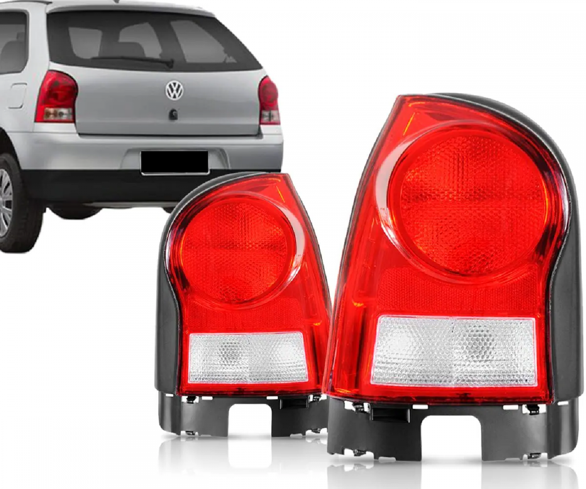 PAR LANTERNA TRASEIRA GOL G4 2006/2011 CARCACA PRETA