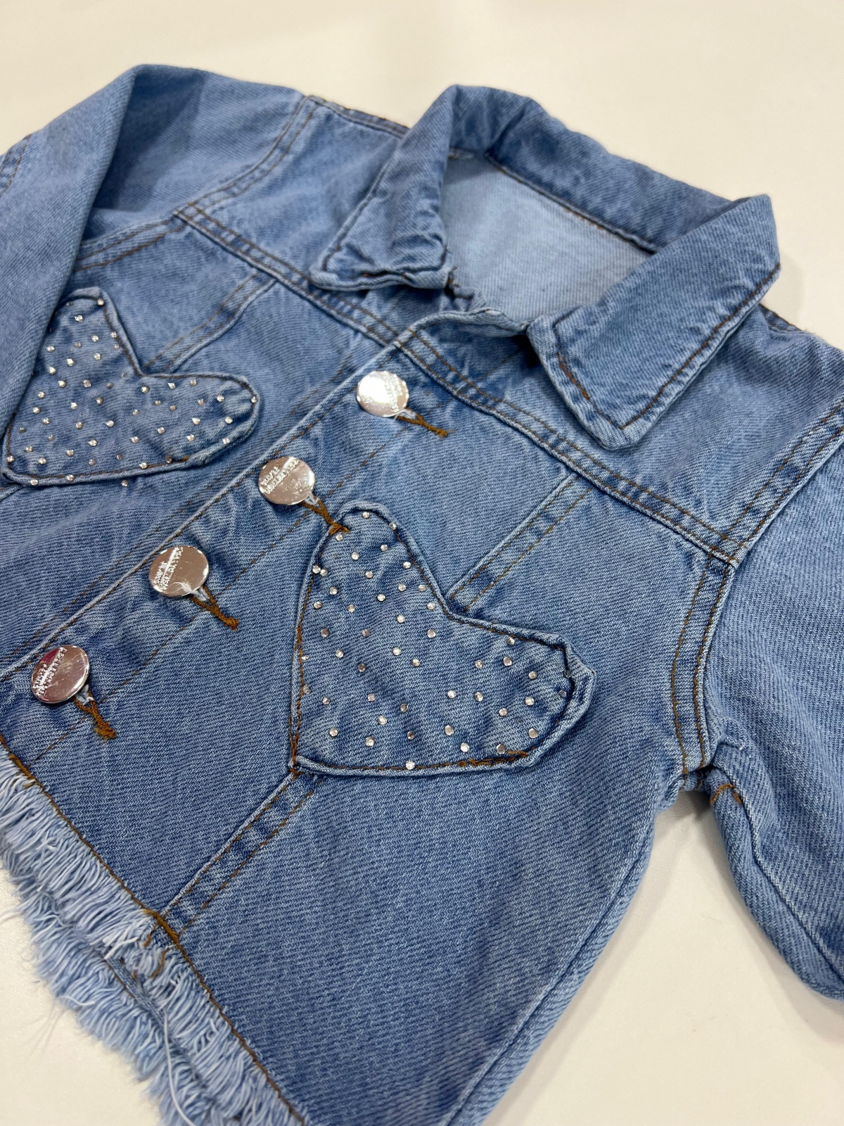 Jaqueta Jeans Infantil com Brilho