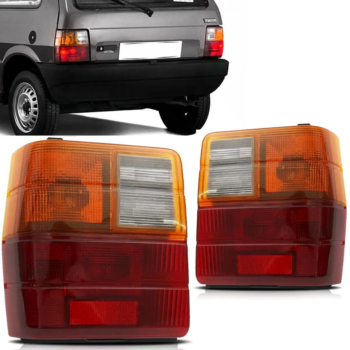 PAR LANTERNA TRASEIRA TRICOLOR UNO 1984/2003 - COFRAN