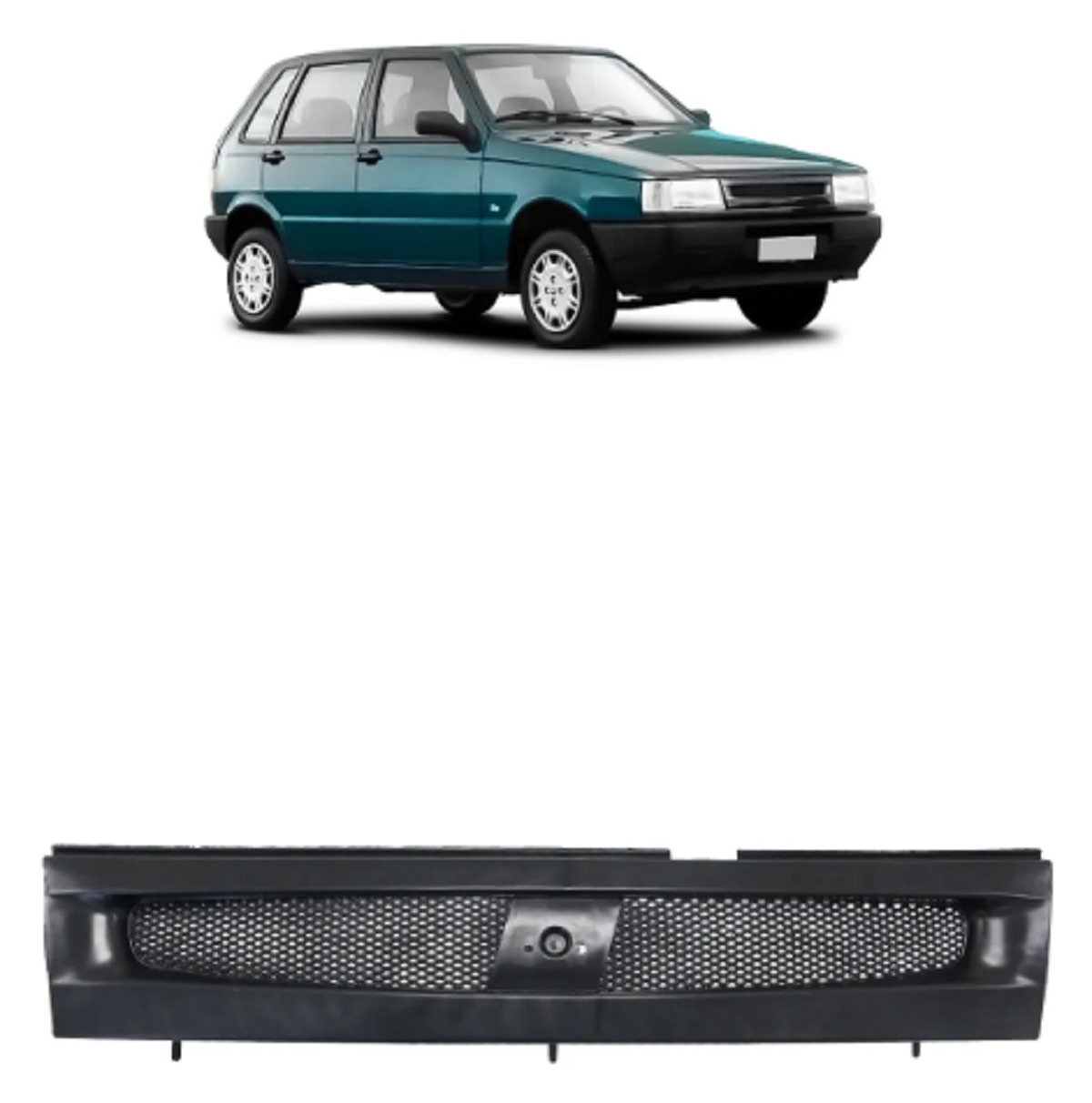 Grade Frontal Uno Smart / Fiorino 1999 A 2001 Preta Plástico