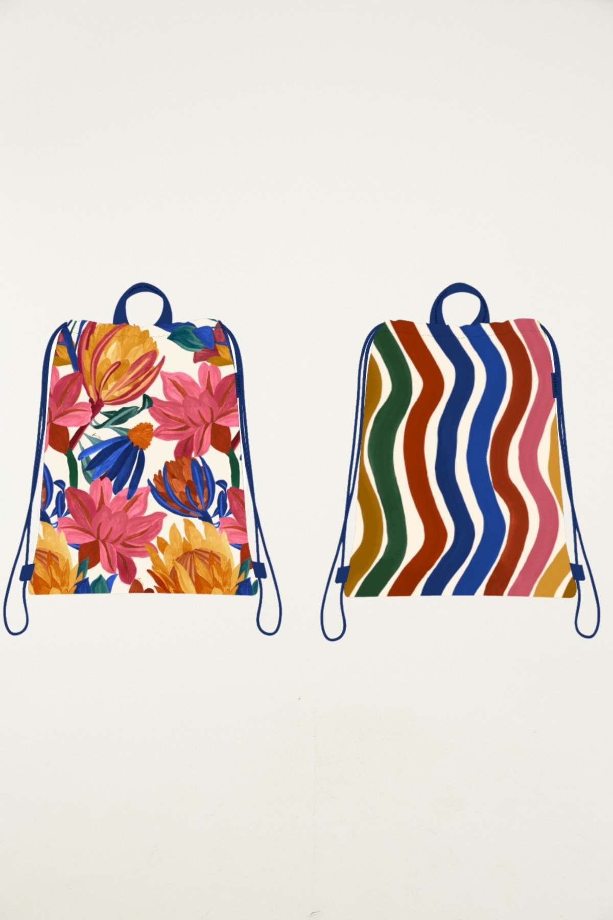 BOLSA PRAIANA FLORAL X DANCA DE LISTRAS
