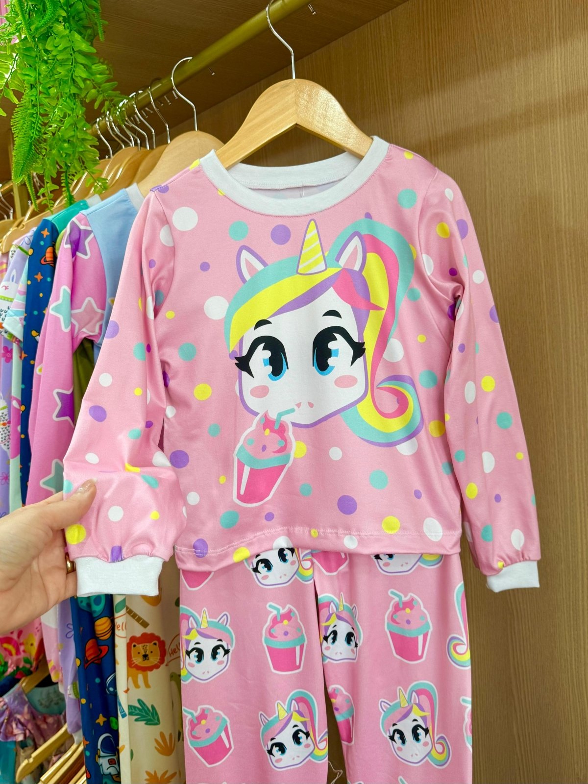 Pijama Manga Longa Lúdico Unicornio