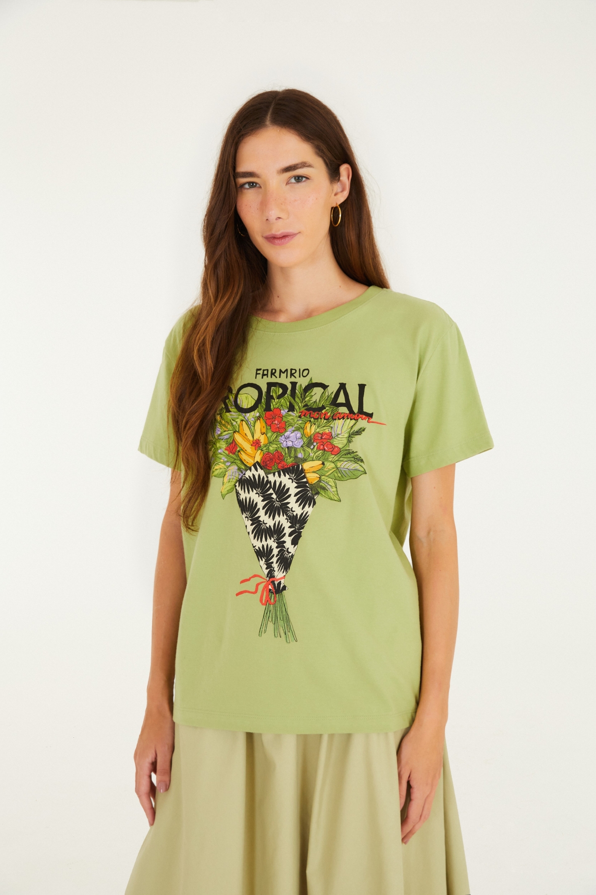 TSHIRT FIT BOUQUET TROPICAL VERDE