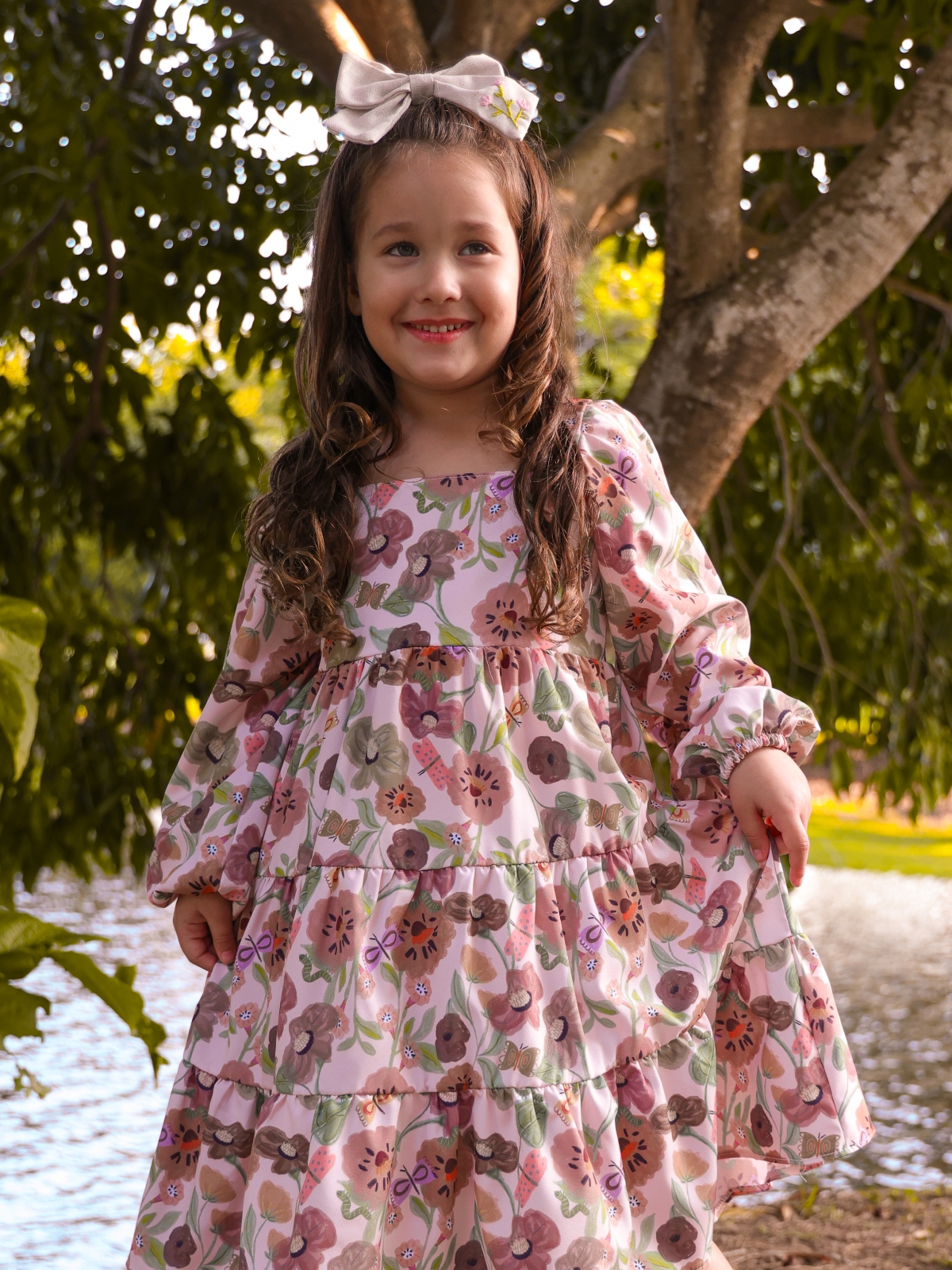 Vestido Borboleta Manga Longa