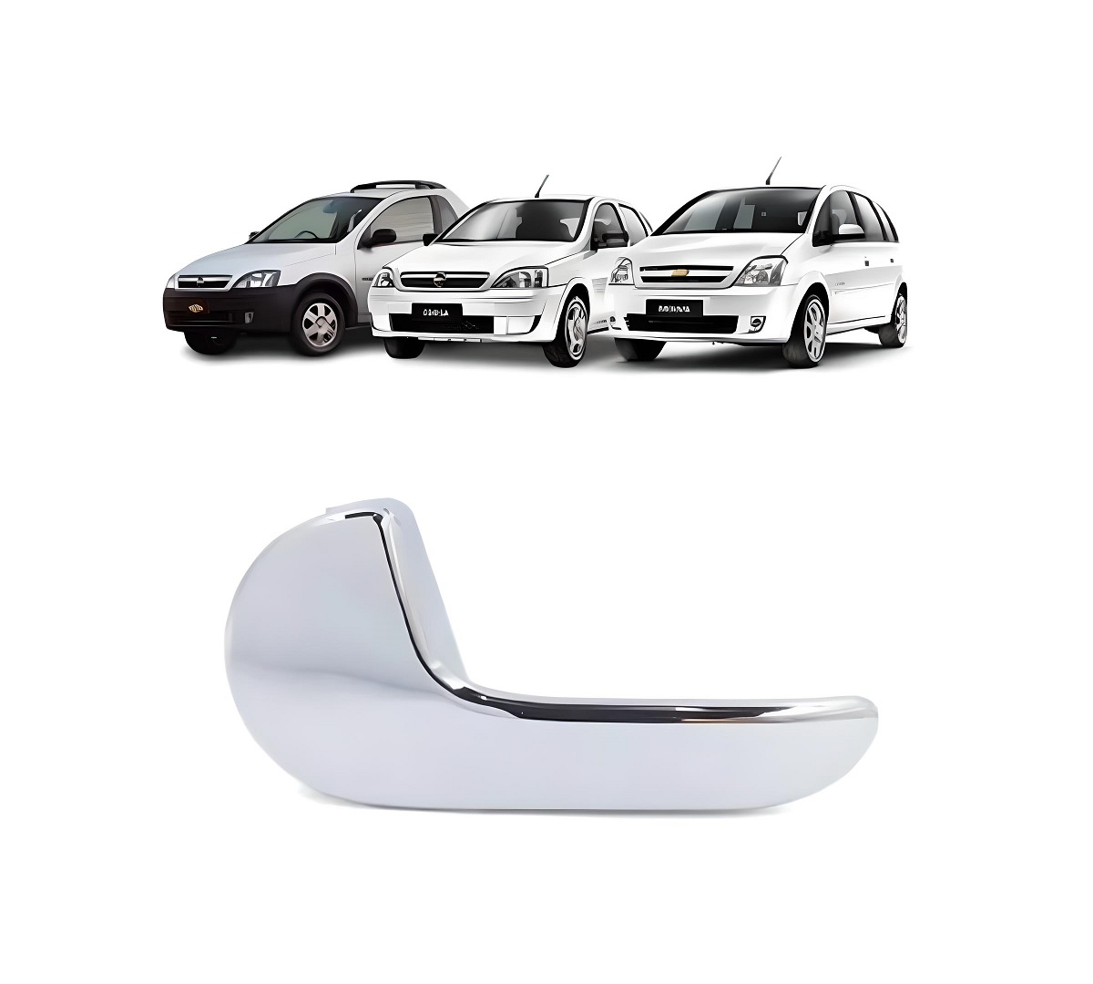 MACANETA INTERNA NOVO CORSA/SEDAN 02/ DIANT/TRAS CROMADA LD