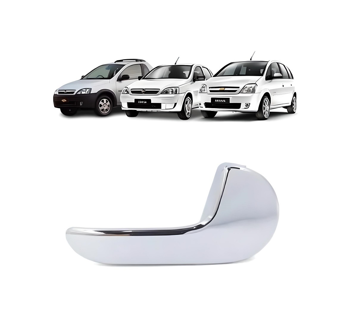 MACANETA INTERNA NOVO CORSA/SEDAN 02/ DIANT/TRAS CROMADA LE