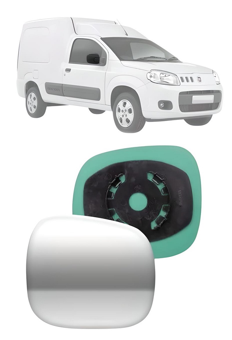 REFIL RETROVISOR COM BASE FIORINO LADO DIREITO 2014 ATE 2018