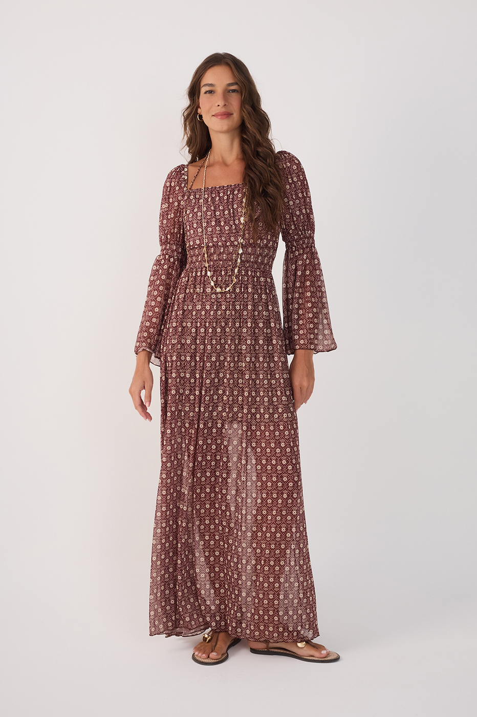 VESTIDO BATA ESTAMPA ESSENCIA