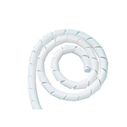 Spiraduto Branco 1/2 Polegada ? 1 Metro de Duto Flexível para Passagem de Fios e Cabos
