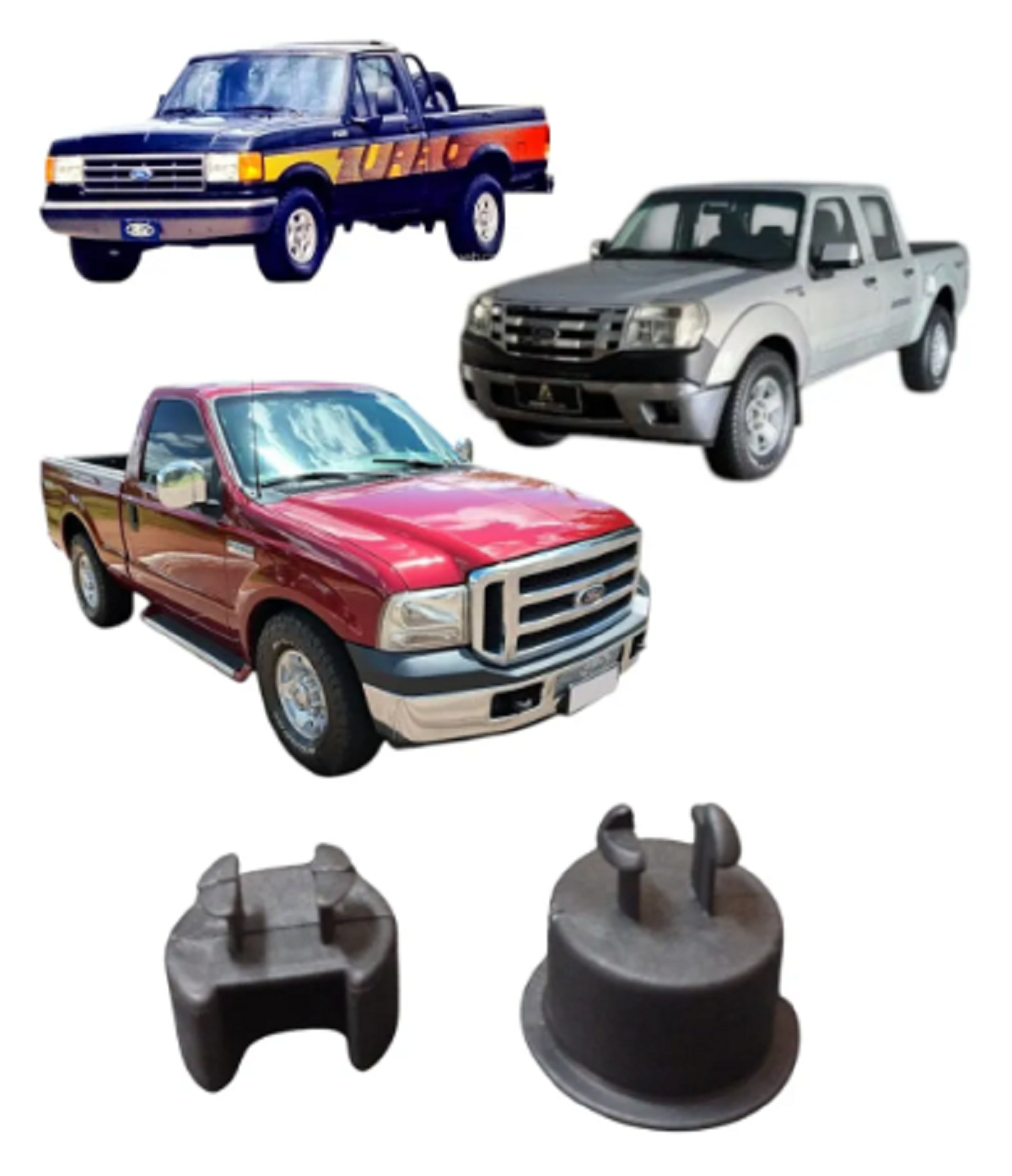 Par Bucha Tampa Traseira F-1000/F-250/Ranger 