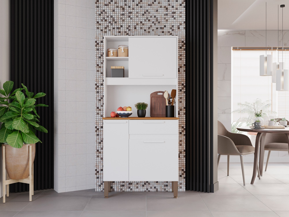 Cozinha Compacta Lia 3 Portas e 1 Gaveta Salleto