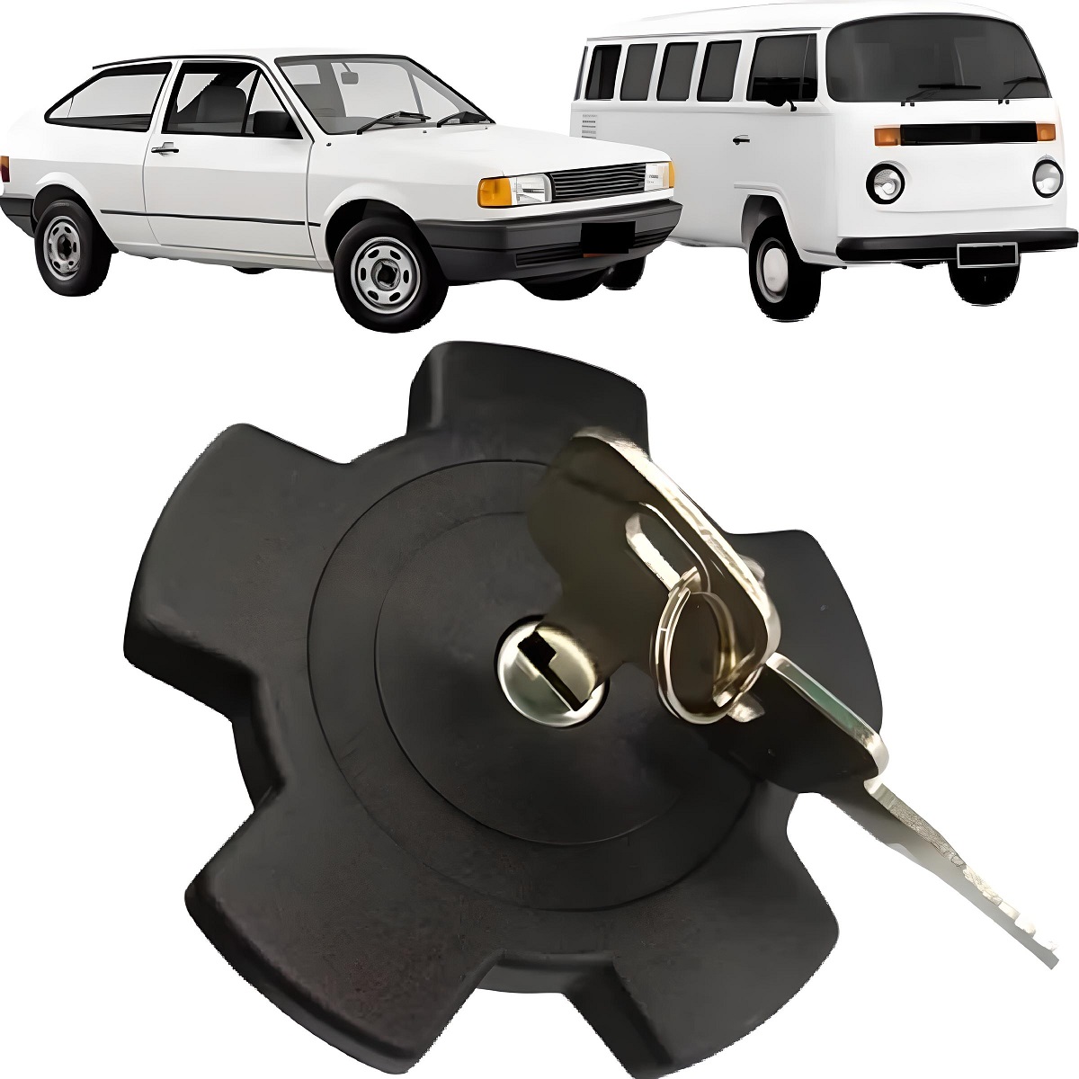 TAMPA TANQUE COMBUSTIVEL C/CHAVE KOMBI/GOL/SAVEIRO 1990/1996