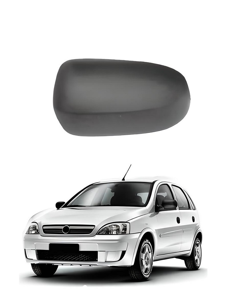 CAPA RETROVISOR CORSA LADO ESQUERDO 2003 ATE 2011 PRETA