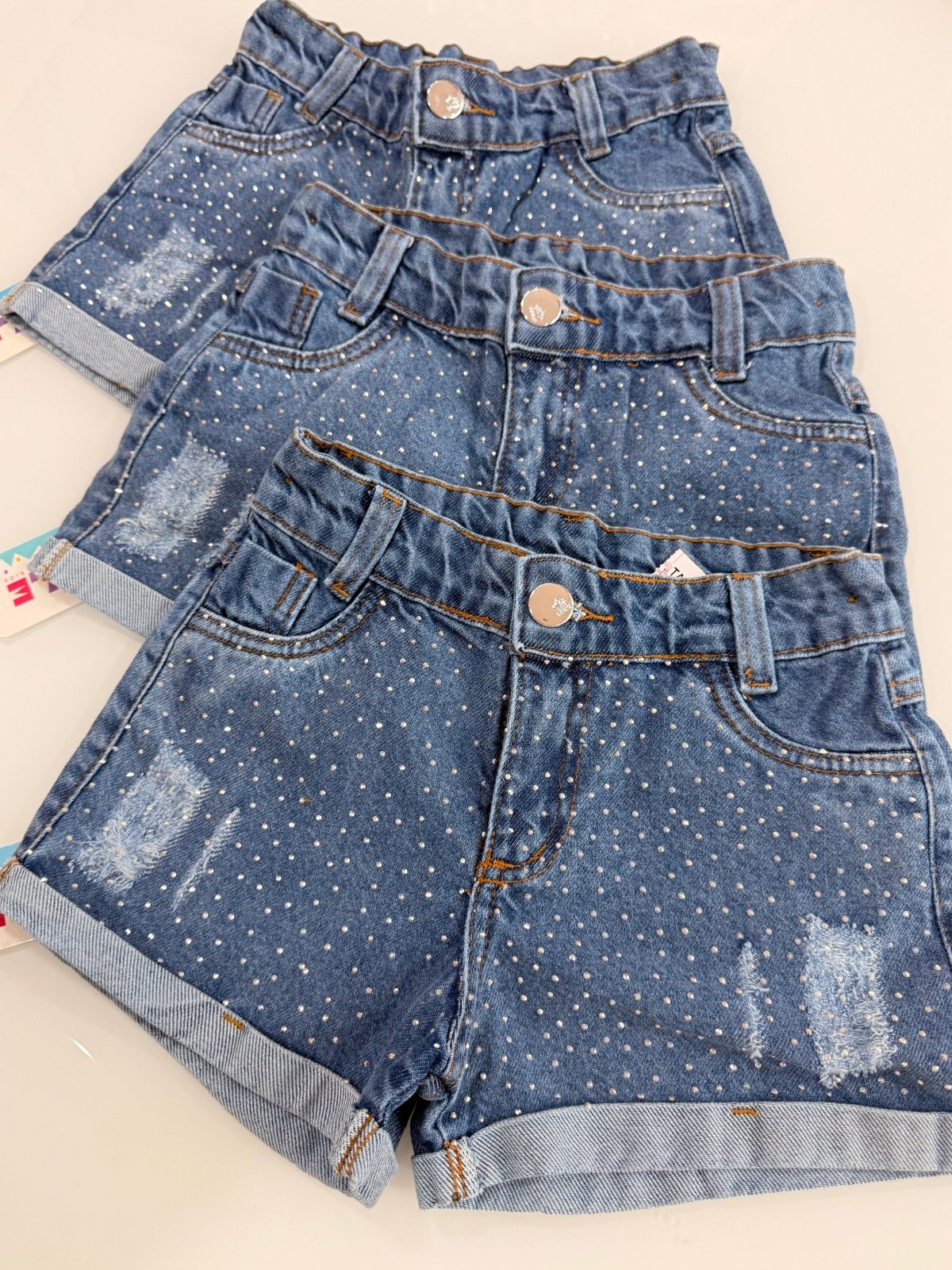 Short Jeans Infantil Brilho