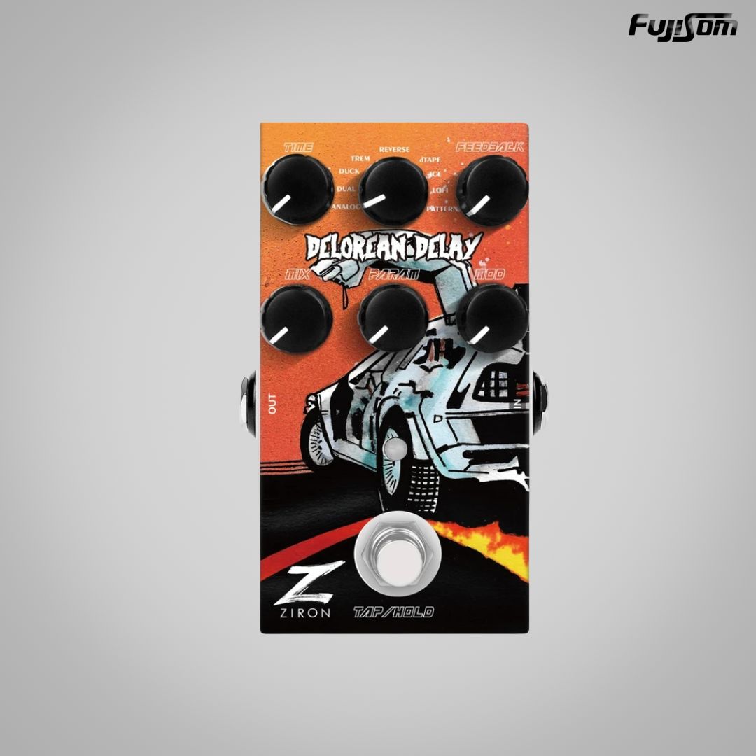 PEDAL ZIRON DELOREAN DELAY P/GUITAR 9 TIPOS EFEITOS