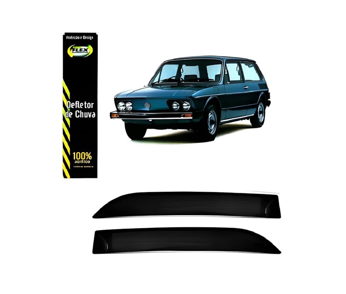 DEFLETOR CALHA VW BRASILIA 2 PORTAS (ECOFLEX)
