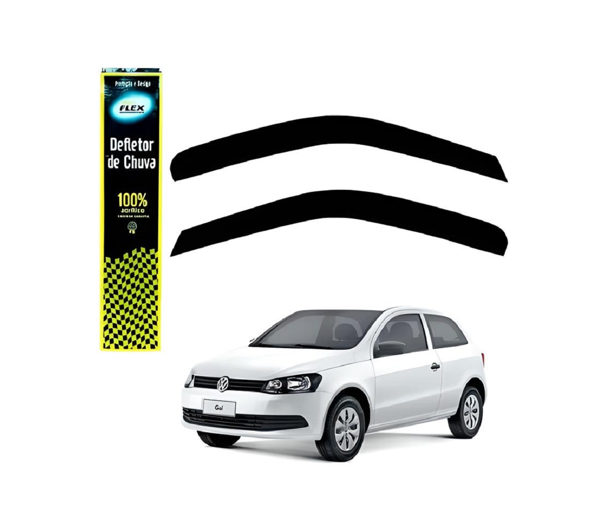DEFLETOR CALHA CHUVA GOL GV GVI GVII 12/17 2 PTS (ECOFLEX)