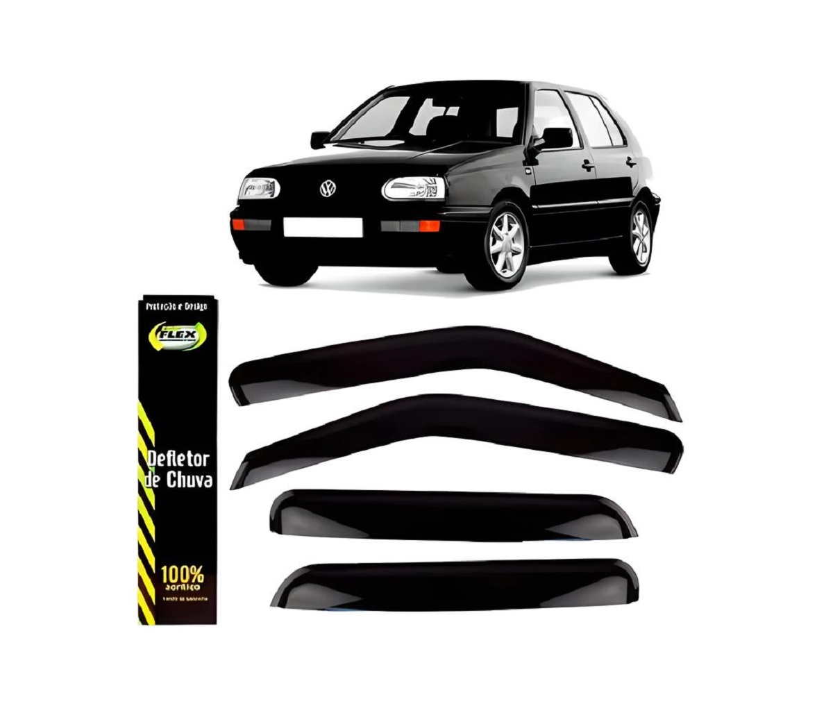 DEFLETOR CALHA CHUVA GOLF 95/99 4 PORTAS (ECOFLEX)