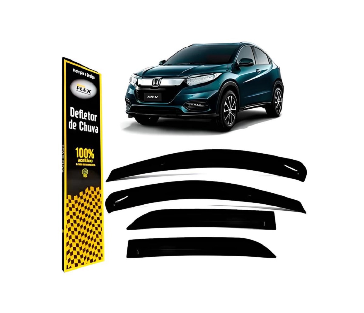 DEFLETOR CALHA CHUVA HONDA HRV 15/18 4 PORTAS (ECOFLEX)