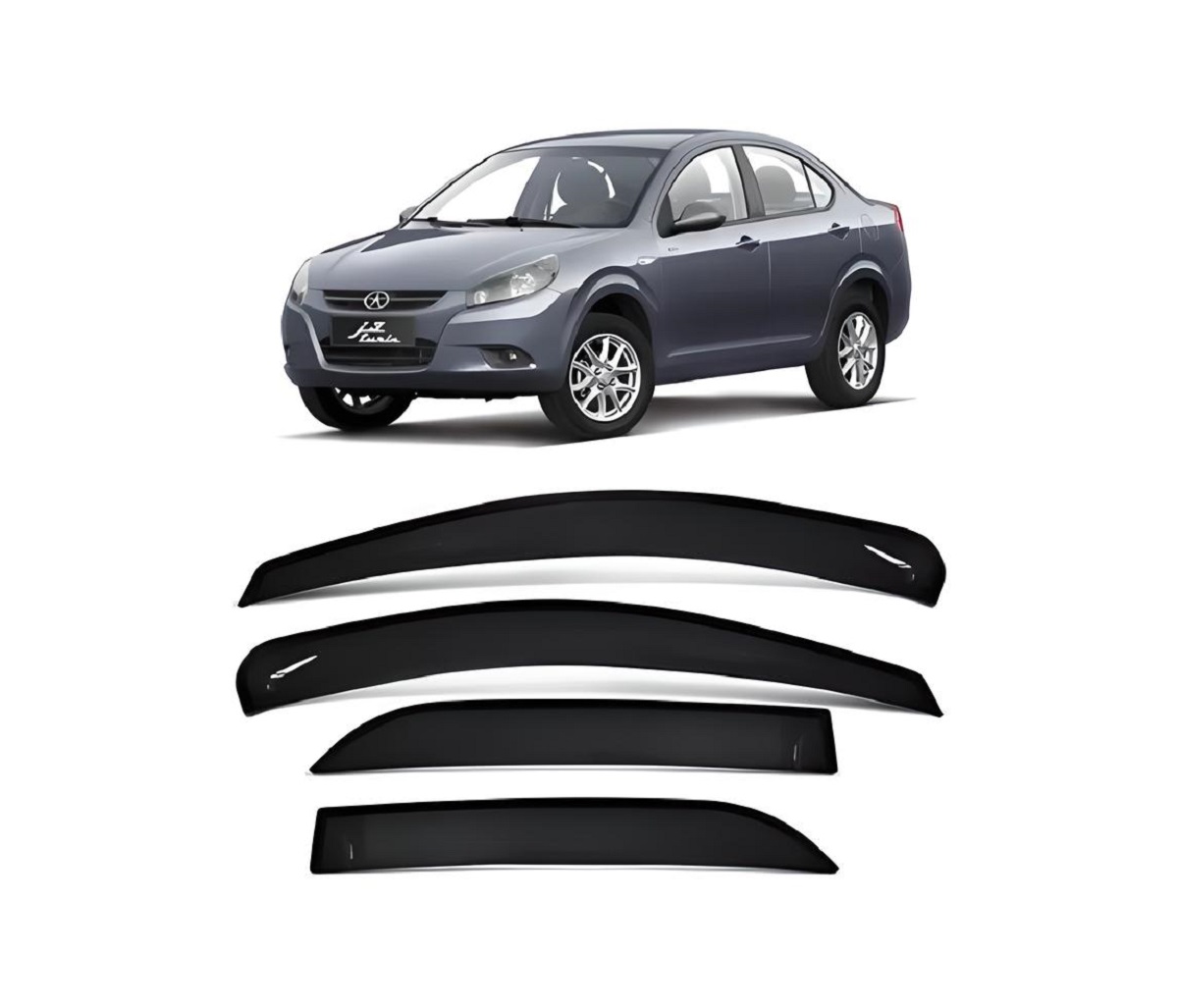 DEFLETOR CALHA CHUVA JAC J3 11/17 4 PORTAS (ECOFLEX)