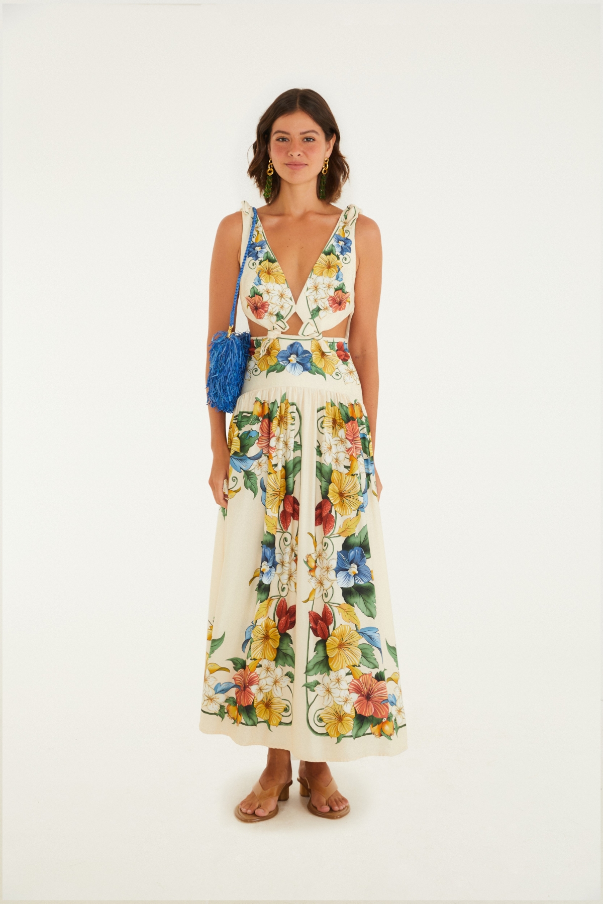 VESTIDO LONGO TROPICALZINHO LENCO