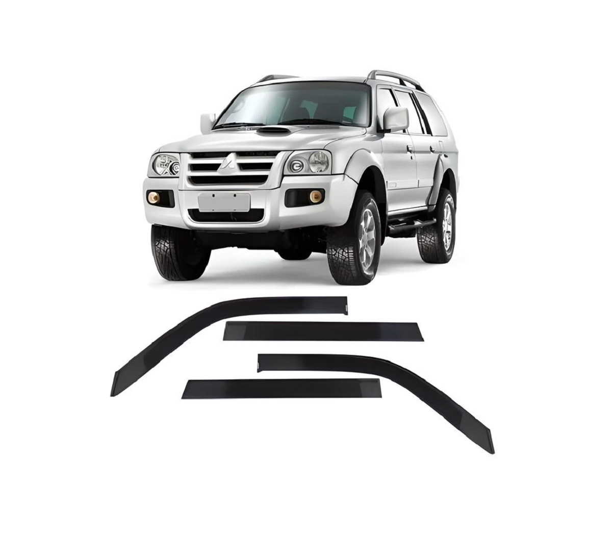 DEFLETOR CALHA CHUVA PAJERO SPORT 4 PORTAS (ECOFLEX)