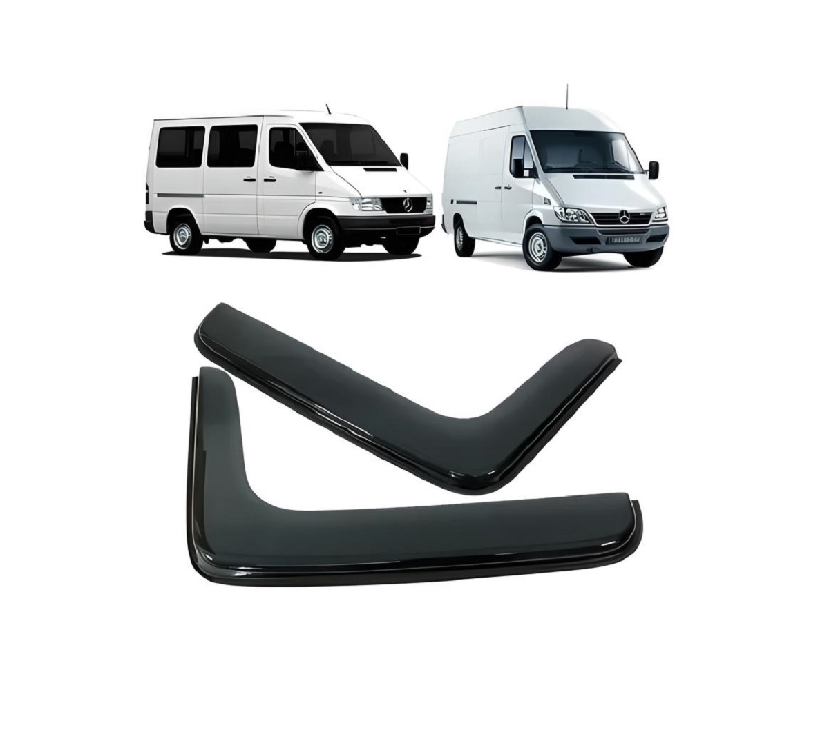 DEFLETOR CALHA CHUVA SPRINTER 97/11 2 PORTAS (ECOFLEX)
