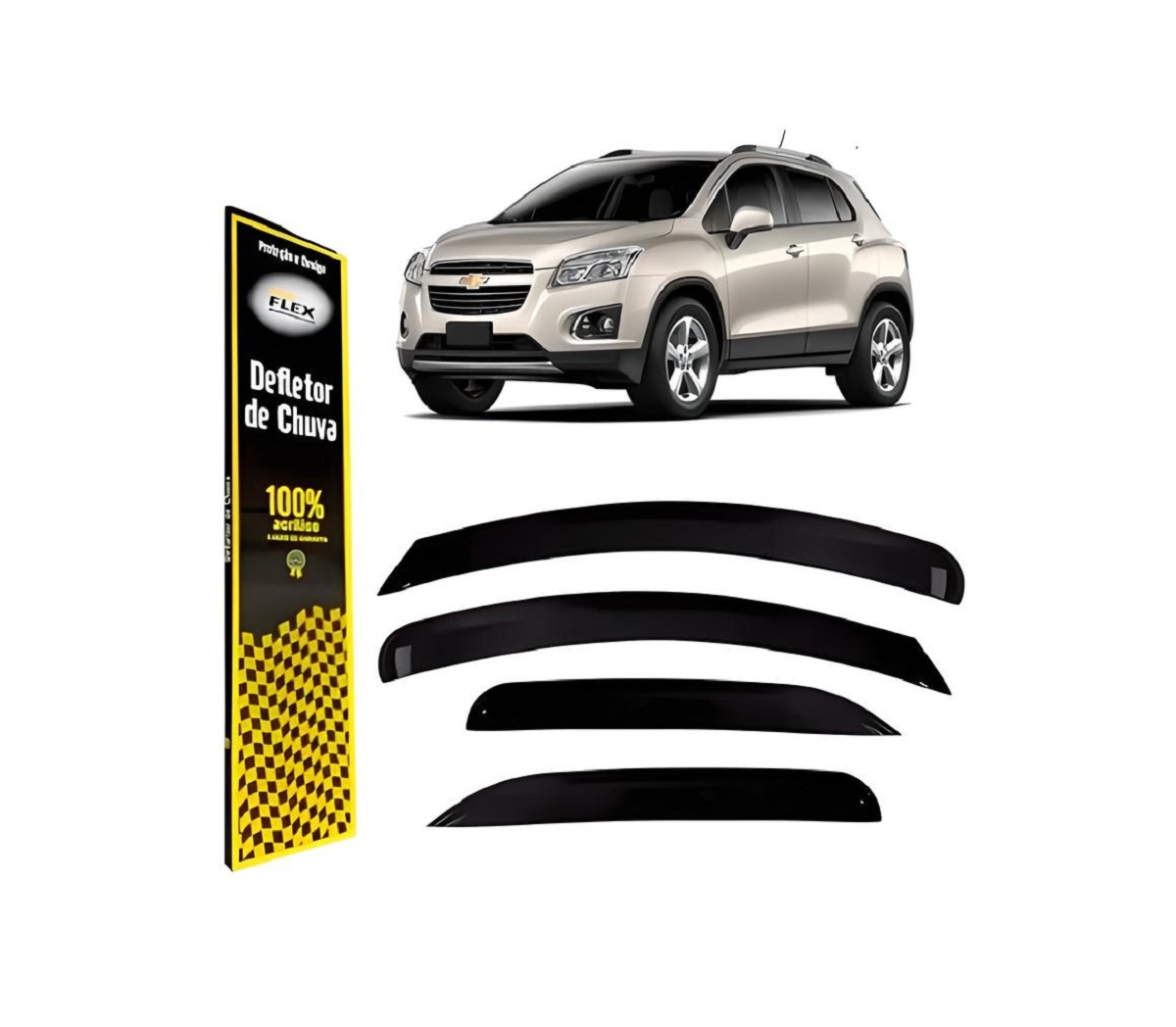 DEFLETOR CALHA CHUVA TRACKER 13/19 4 PORTAS (ECOFLEX)