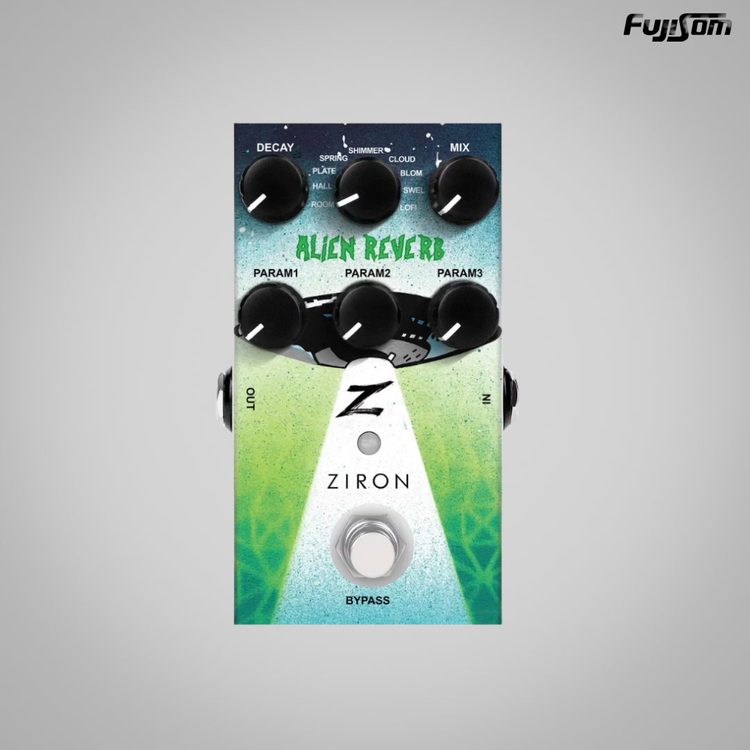PEDAL ZIRON ALIEN REVERB P/GUITAR 9 TIPOS EFEITOS