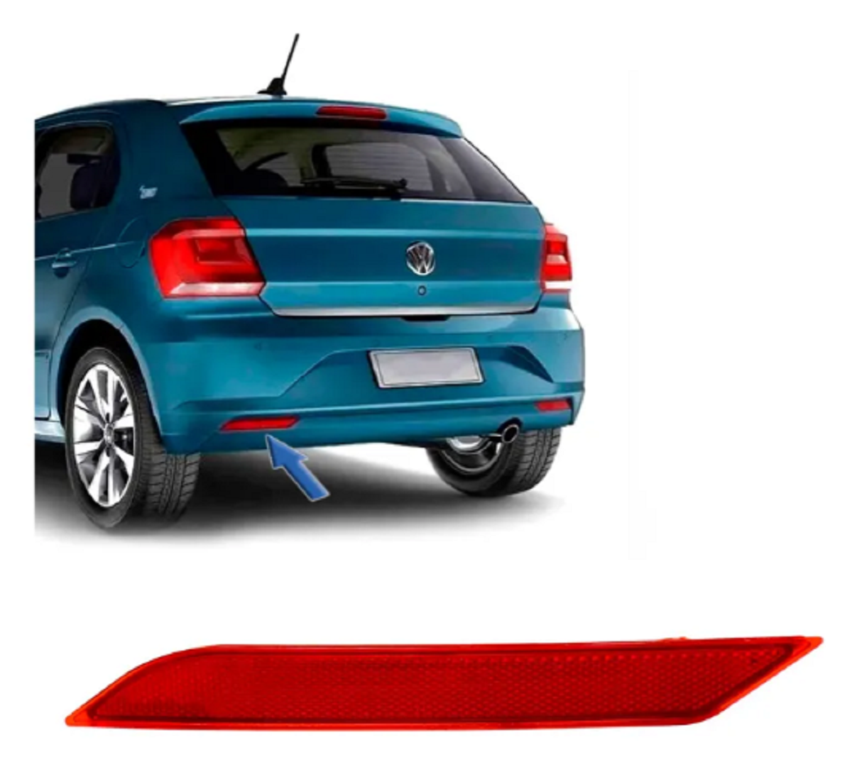 Refletor Do Parachoque Traseiro Gol G7 Lado Esquerdo