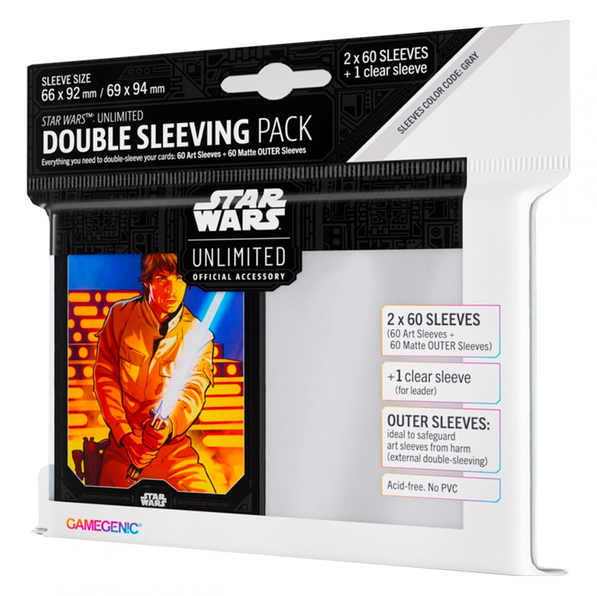 SLEEVES GAMEGENIC STAR WARS UNLIMITED DOUBLE SPACE LUKE SKYWALKER