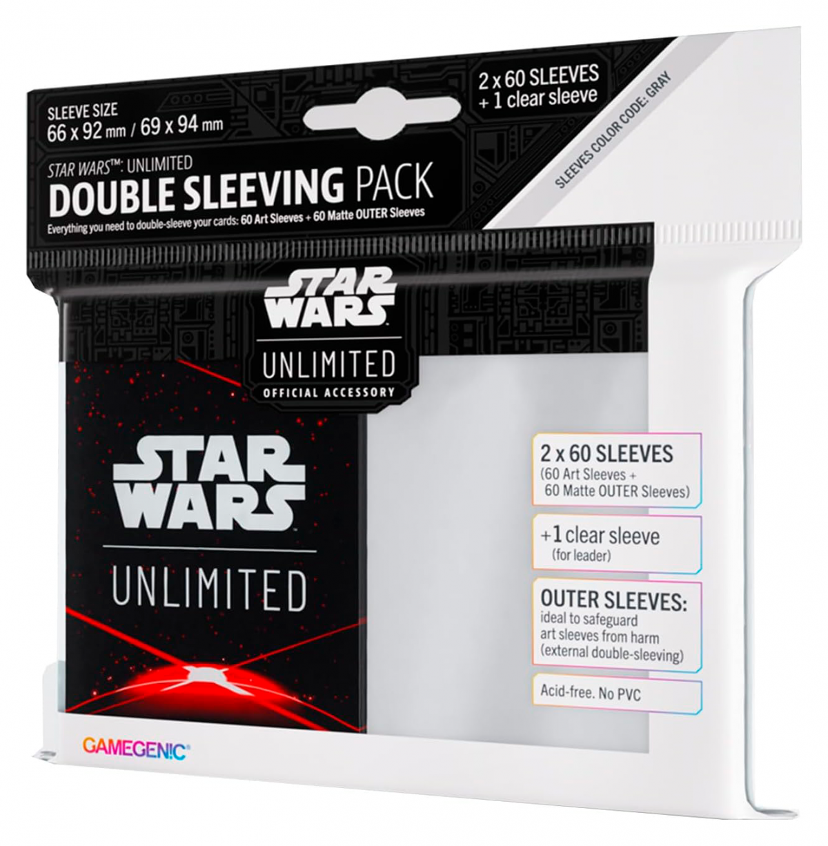 SLEEVES GAMEGENIC STAR WARS UNLIMITED DOUBLE SPACE RED