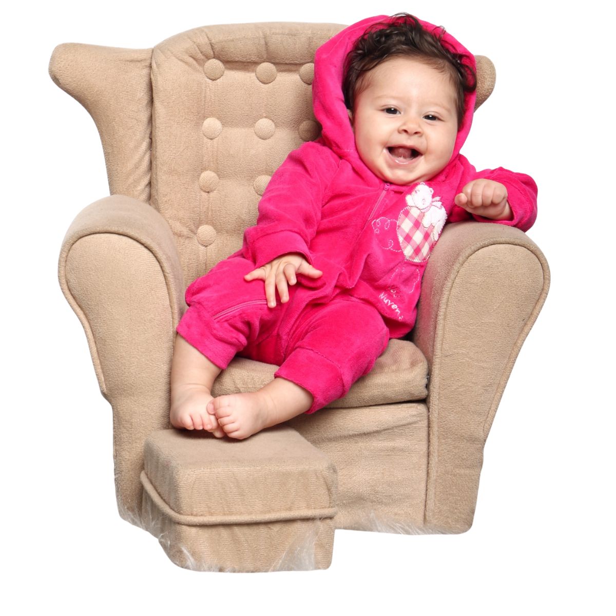 Macacão Plush Ursinha Rosa 7072