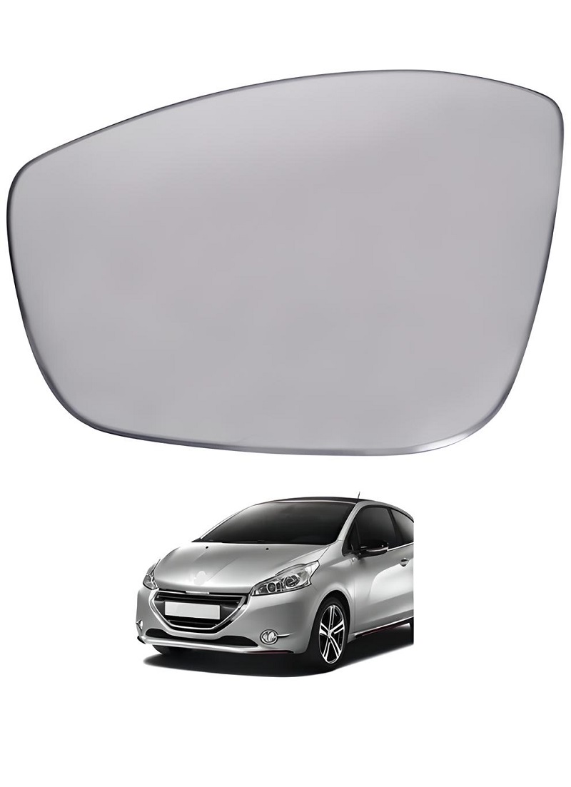 REFIL RETROVISOR COM BASE PEUGEOT 208 ESQUERDO 2012 ATE 2018