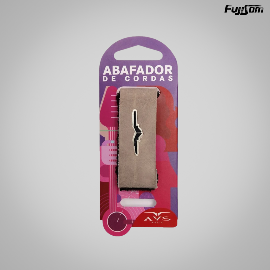 ABAFADOR DE CORDAS AVS P/VIOLÃO/GUITARRA COURO COBRE