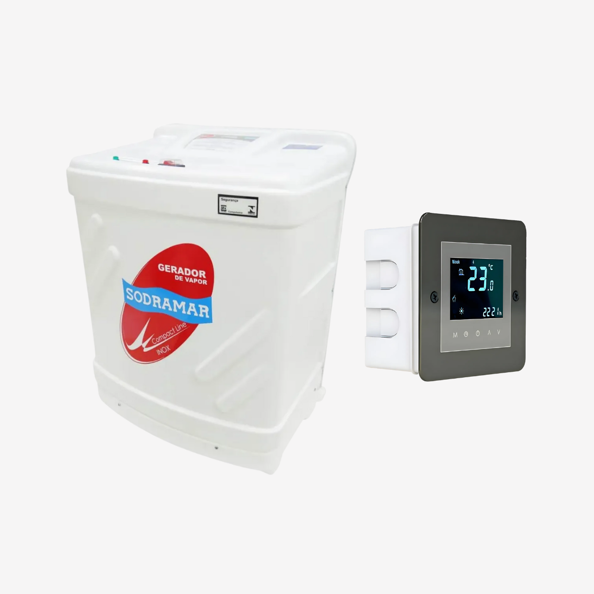 Kit Sauna Vapor Compact Line 15kw, Quadro Touch Sodramar 15,0 Kw (25 M³) 220 Trifasico
