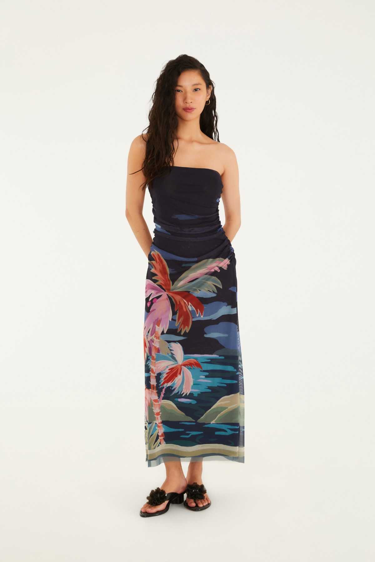 VESTIDO MIDI TULE LUAR