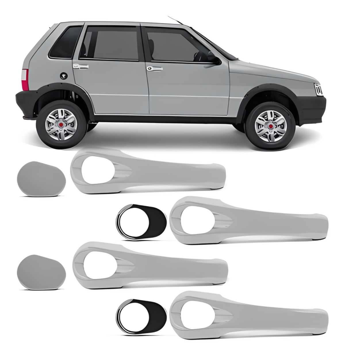 APLIQUE MACANETA EXTERNA CROMADO UNO 01/10 4 PORTAS