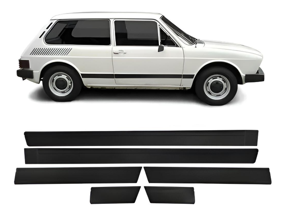 APLIQUE FRISO LATERAL BRASILIA 73/82 TIPO POINTER PRETO