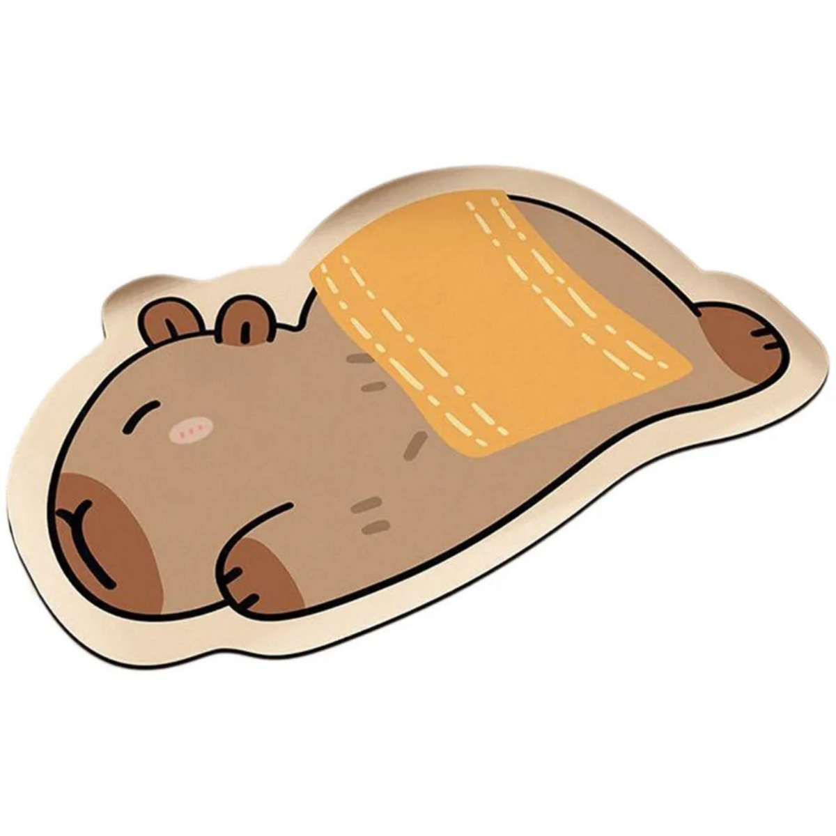 Tapete Antiderrapante Capivara Decorativo Para Banheiro E Cozinha