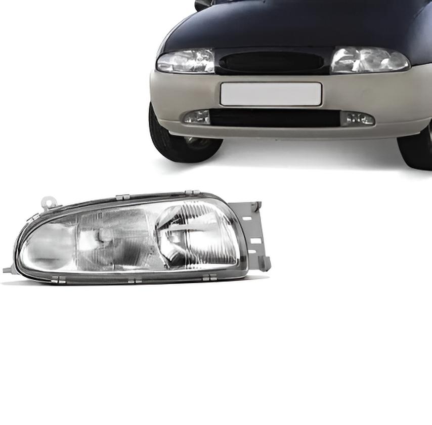 FAROL FIESTA/COURIER 96/99 C/PISCA CRISTAL L/DIREITO RC368