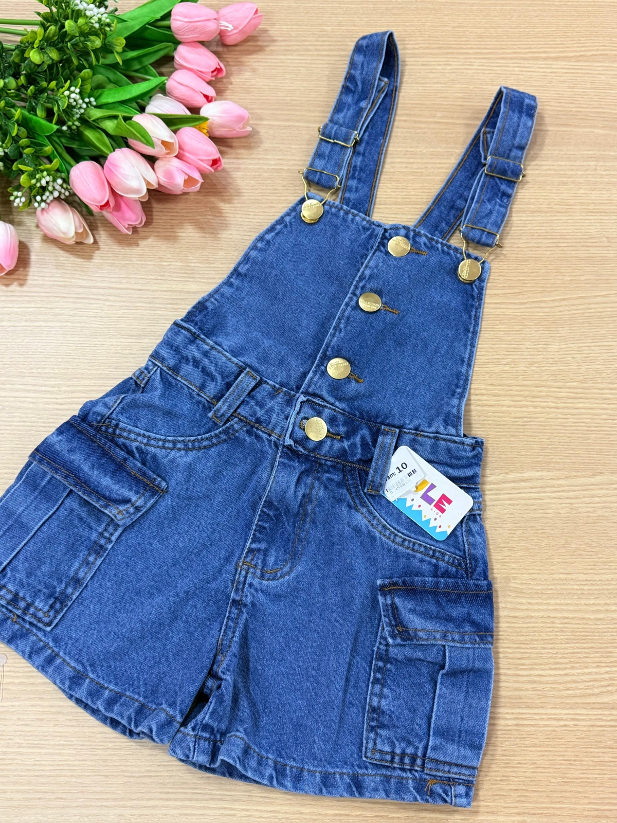 Jardineira Jeans Juvenil