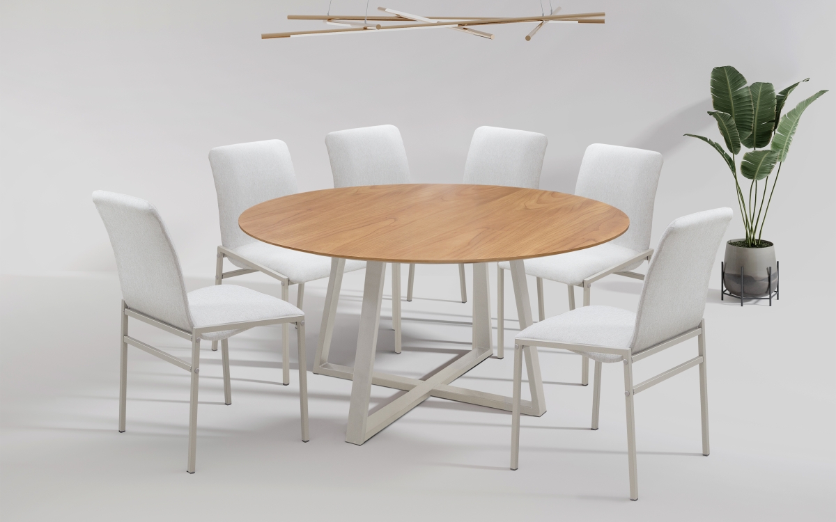 Conjunto Mesa Oliva 150cm 6 Cadeiras Premium Gol Decor